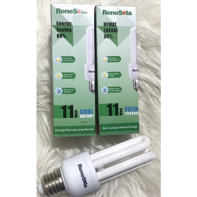 Jual LAMPU RENESOLA 3U 11W WARNA PUTIH | Shopee Indonesia