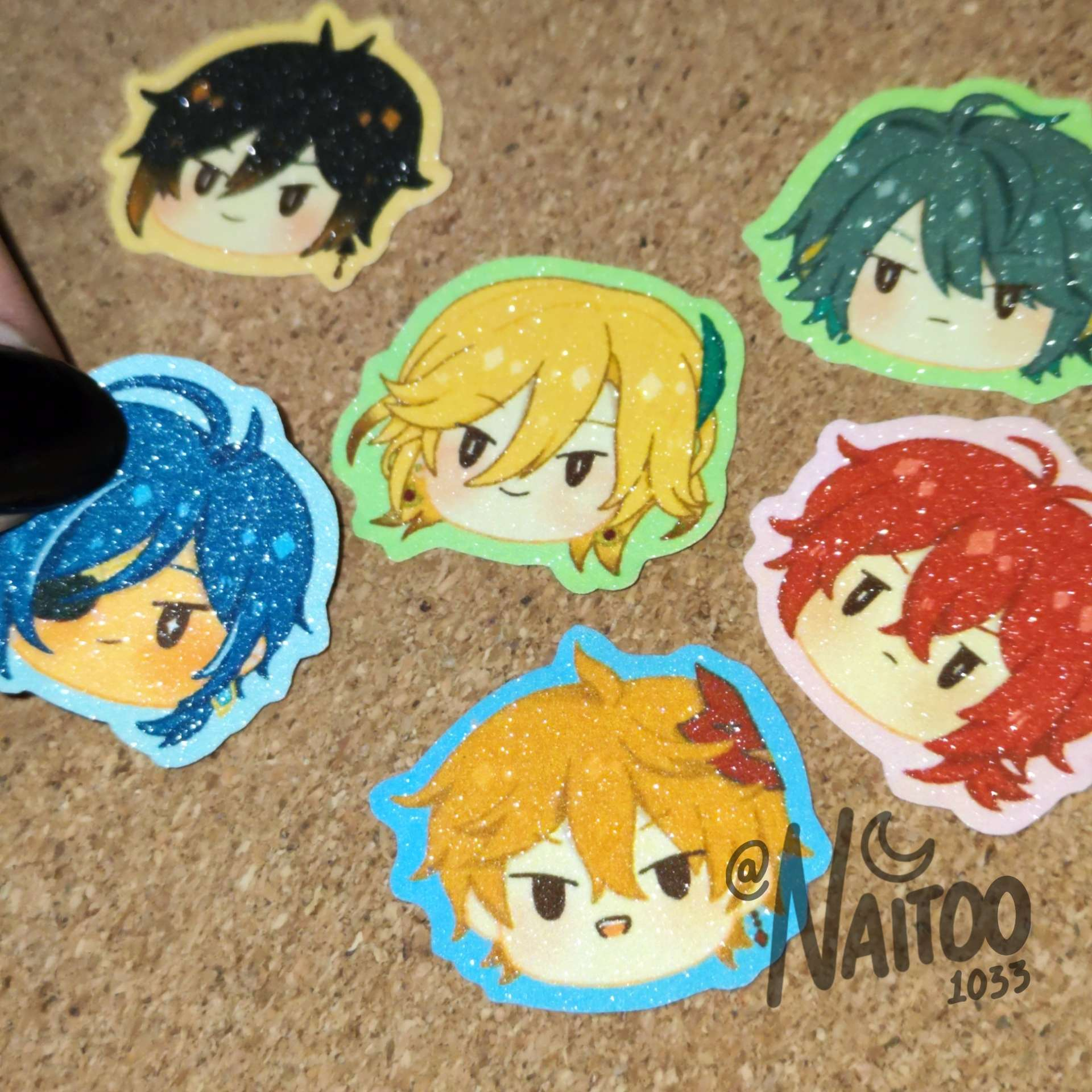 Jual Kaeya & Diluc Kaeluc TK Keychain Standee dan Sticker Genshin ...