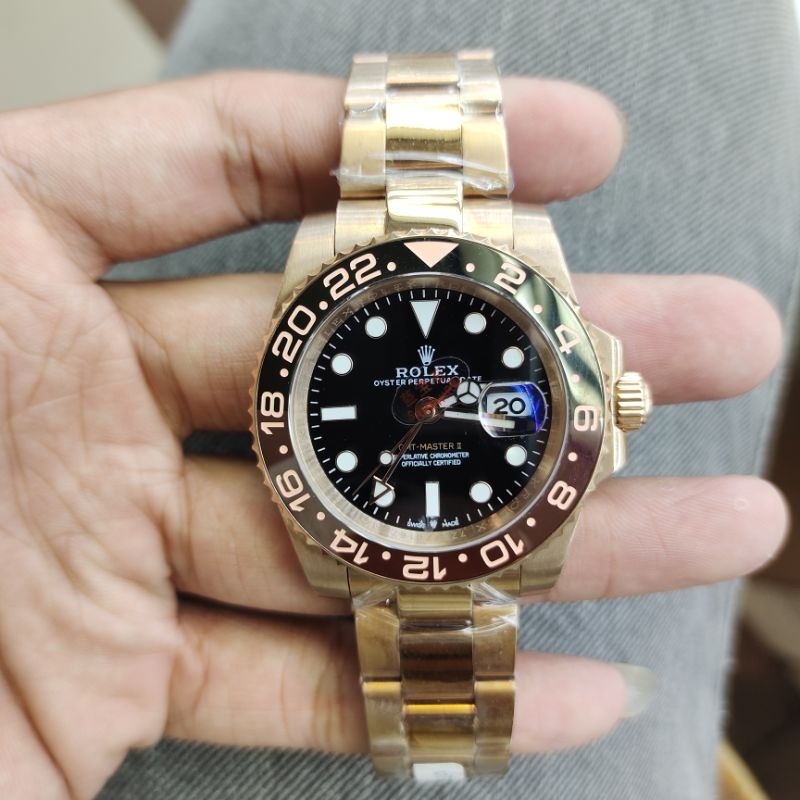 Jual Keraton Jam Tangan Pria Rolex Gmt Master Ii Rootbeer Rose Gold