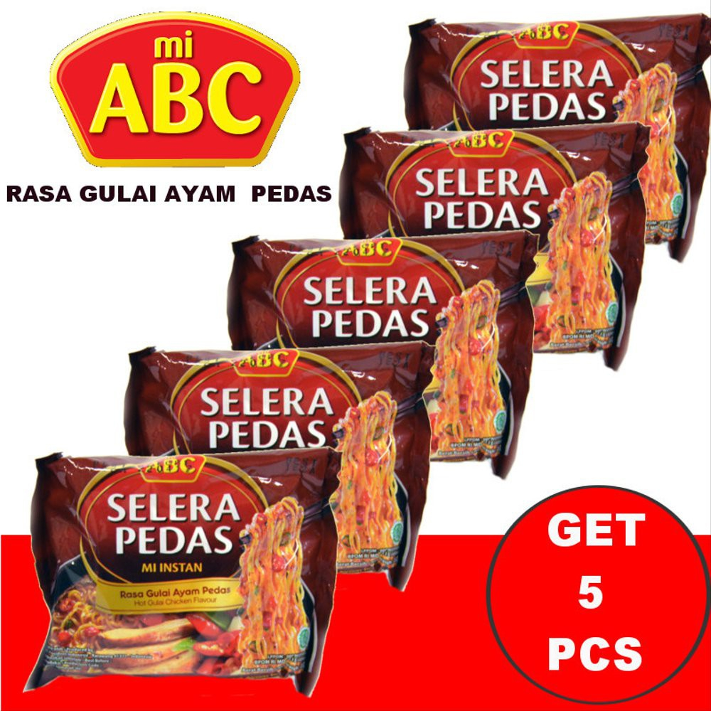 Jual Mie Instant Abc 70gr Gulai Ayam Pedas 5pcs Shopee Indonesia