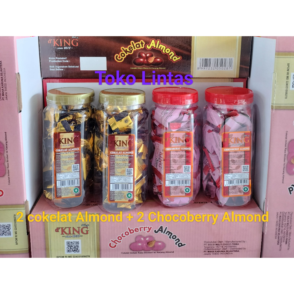 Jual Cokelat Kacang Almond Dking Per Dus Isi 4 Toples Shopee Indonesia 7355