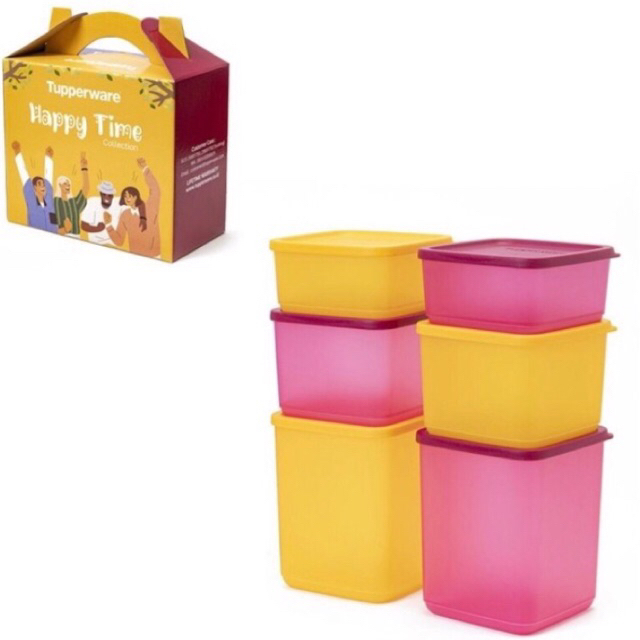 Jual Tupperware Happy Time Collection Ukuran 650ml / 1L / 1.8L | Shopee ...