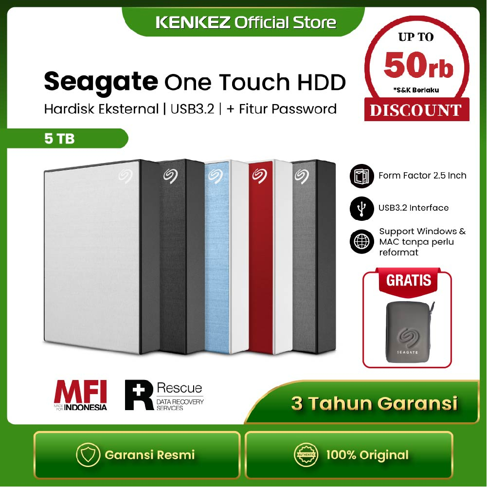 Jual Seagate One Touch Hdd Hardisk Eksternal Usb Tb Shopee Indonesia