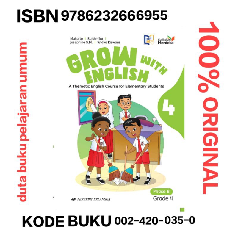 Jual Buku Bahasa Inggris Grow With English SD revisi kls kelas 1 2 3 4 ...