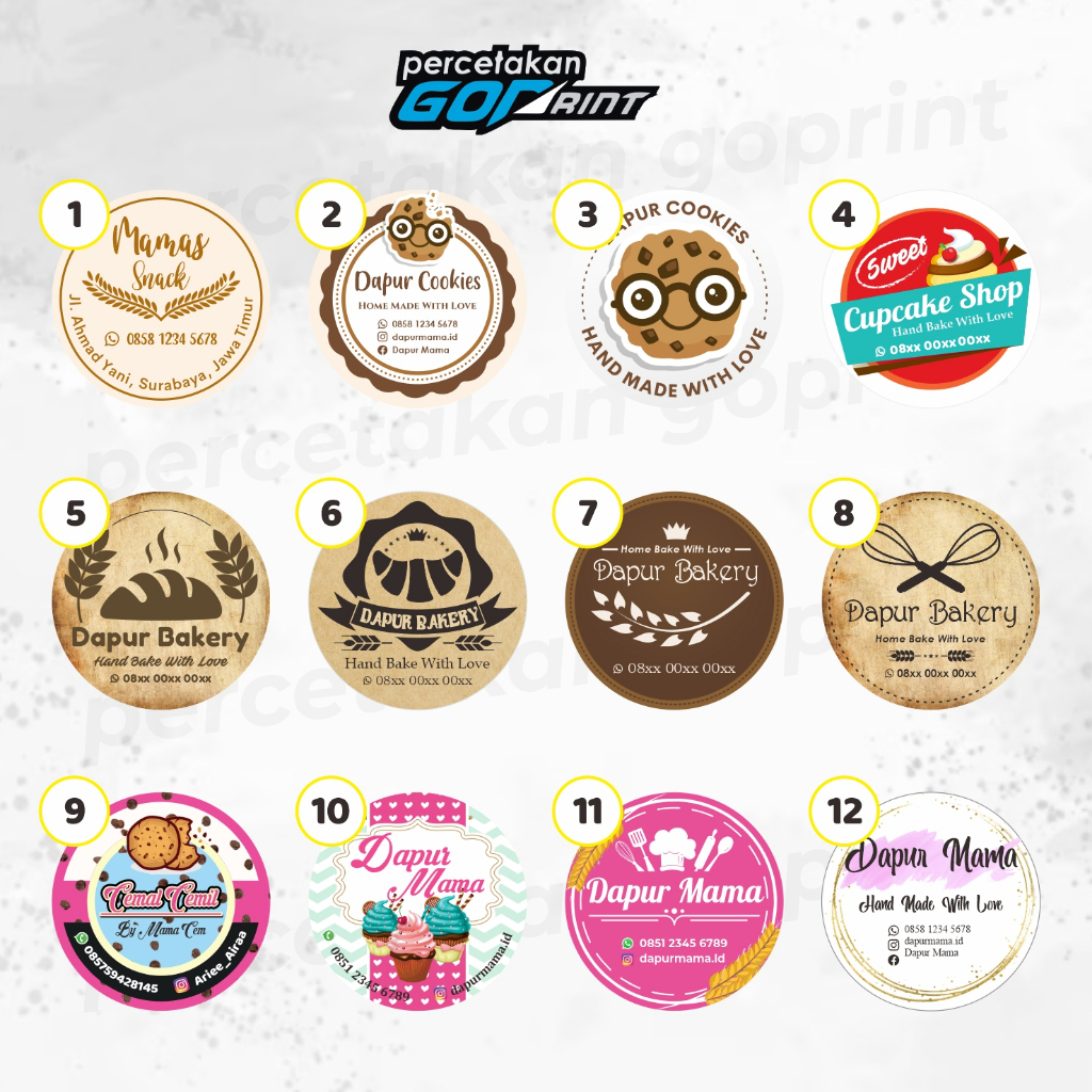 Jual Cetak Sticker Kemasan Label Stiker toples makanan kue kering dan ...