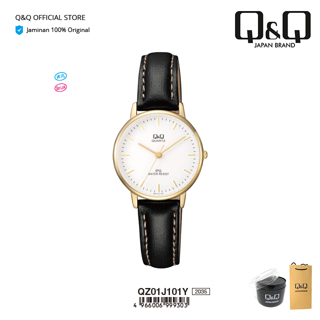 Q&Q QnQ QQ Original Jam Tangan Wanita Analog Q&Q QnQ QQ QZ01 QZ01J Water  Resist