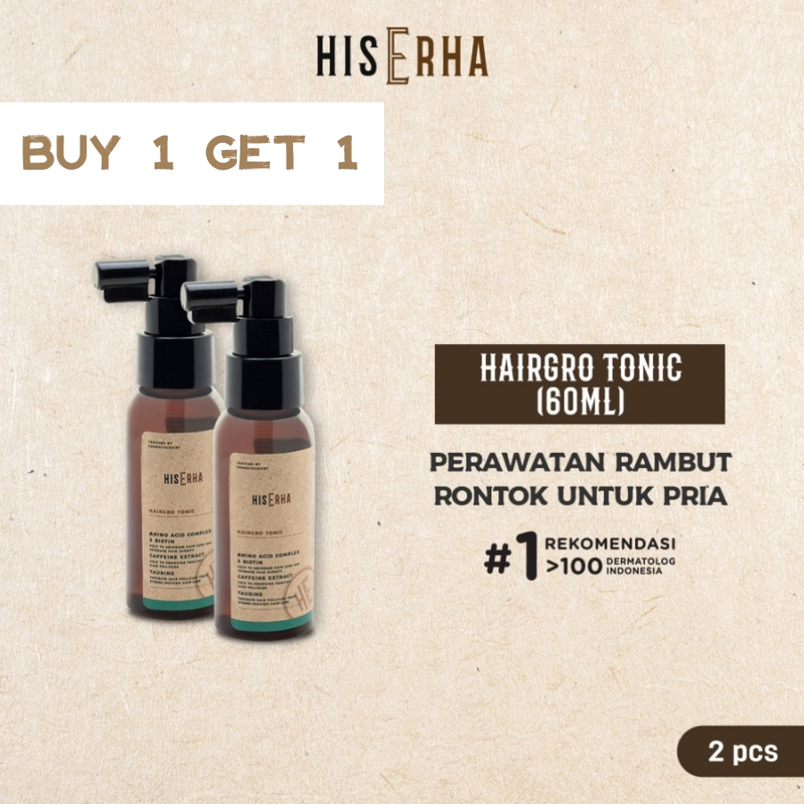 Jual FREE MASKER ERHA HisErha BUY 1GET1 Hairgro / Grey Tonic His Erha