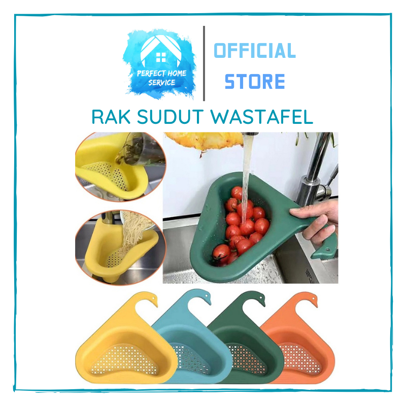 Jual RAK SUDUT TIRISAN WASTAFEL SARINGAN BENTUK ANGSA PERFECTHOME Shopee Indonesia