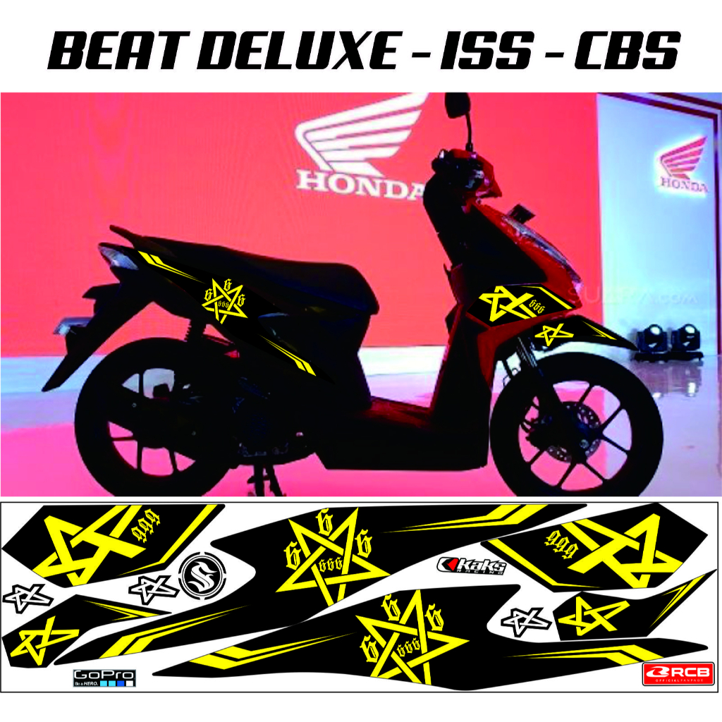 Jual STRIPING BEAT LIS KUNING ISS CBS 2022/ STIKER LIS BODY BEAT NEW ...