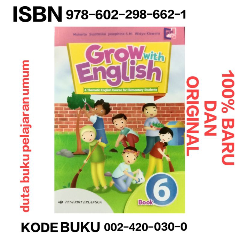 Jual Buku Bahasa Inggris Grow With English SD revisi kls kelas 1 2 3 4 ...