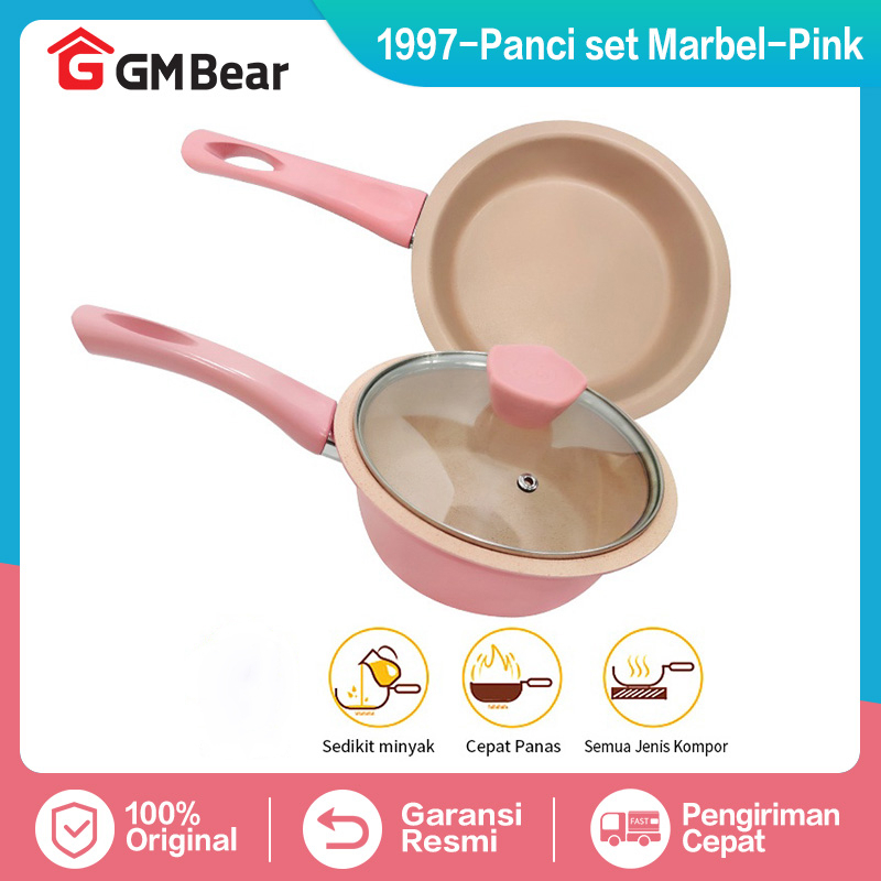 Jual GM Bear Panci Set / Panci Mpasi Set Marbel 1997 Fry Pan Sauce