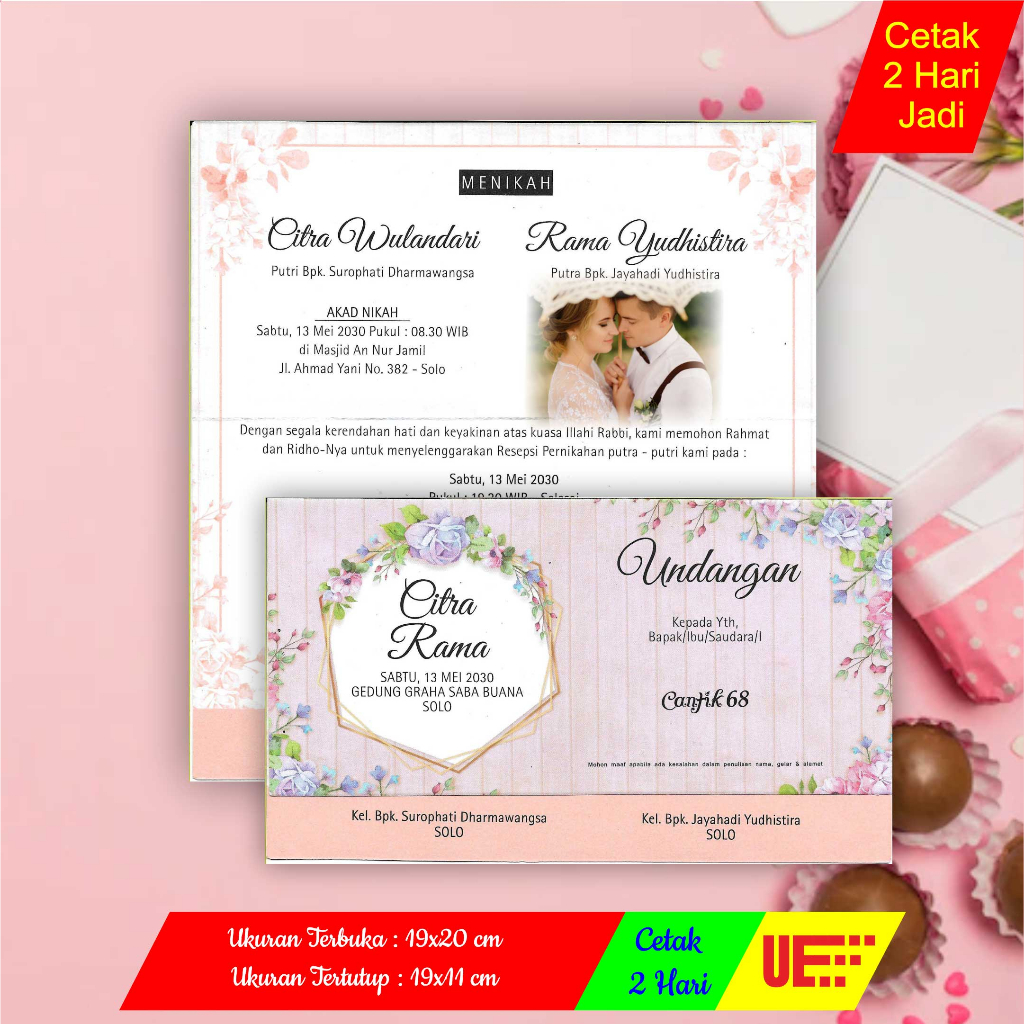 Jual UNDANGAN PERNIKAHAN MURAH MEWAH CANTIK ELEGAN UNIK BLANGKO CANTIK