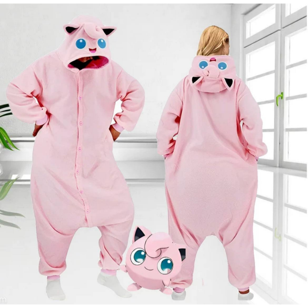 Jual Baju Onesie Kostum Jigglypuff Pink Pokemon Pikachu Piyama Kigurumi