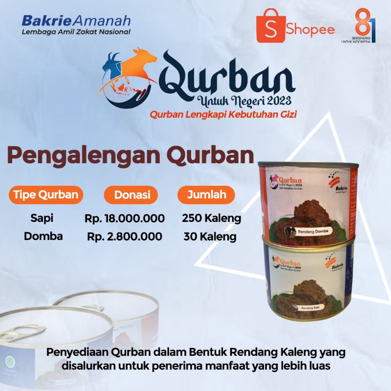 Jual Pengalengan Qurban Sapi Domba Kaleng Shopee Indonesia