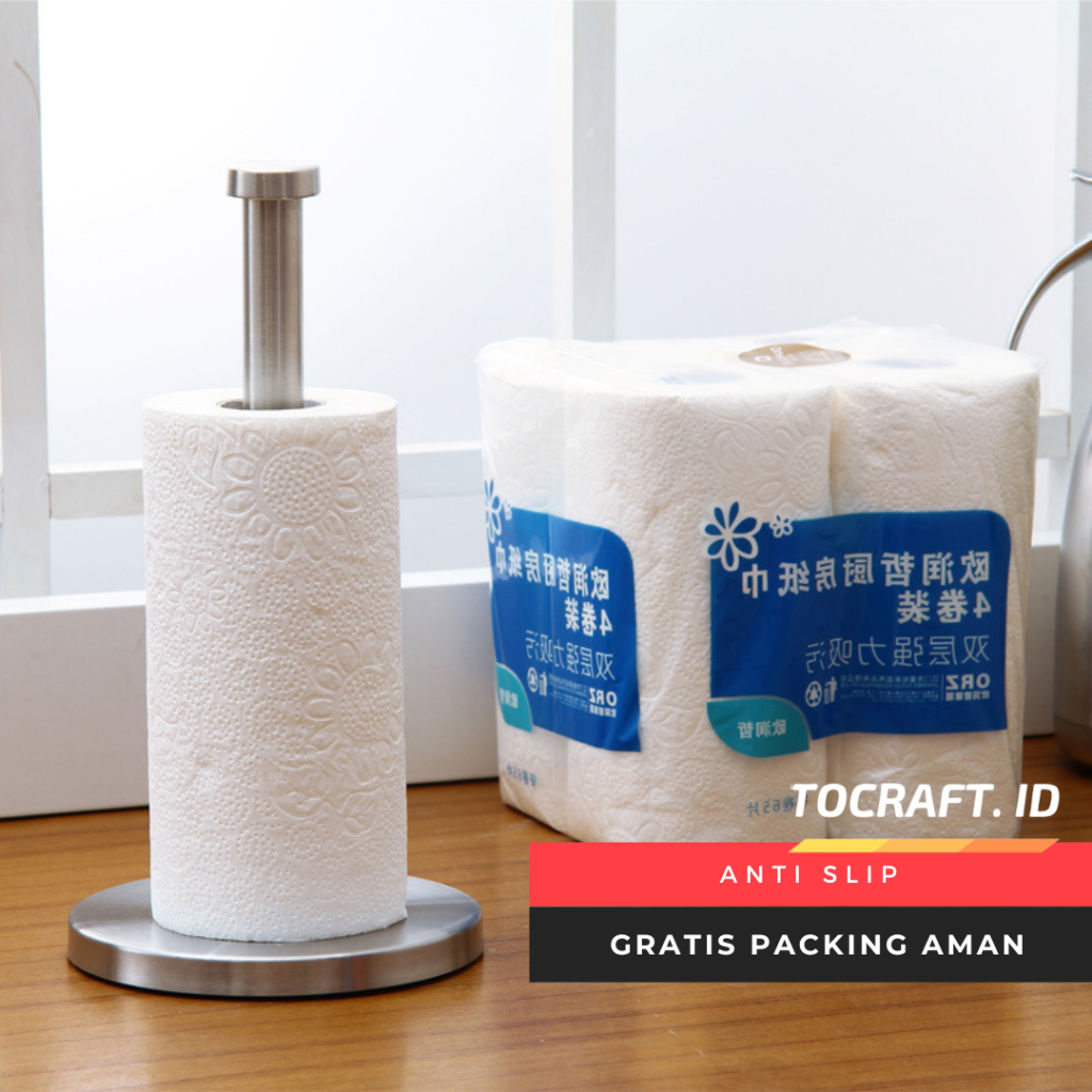 Jual TCID Tempat Tisu Dapur Roll Kitchen Paper Towel Holder Stand ...