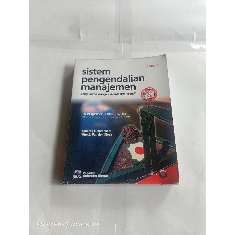 Jual BUKU SISTEM PENGENDALIAN MANAJEMEN EDISI 3 KENNETH A MERCHANT ...