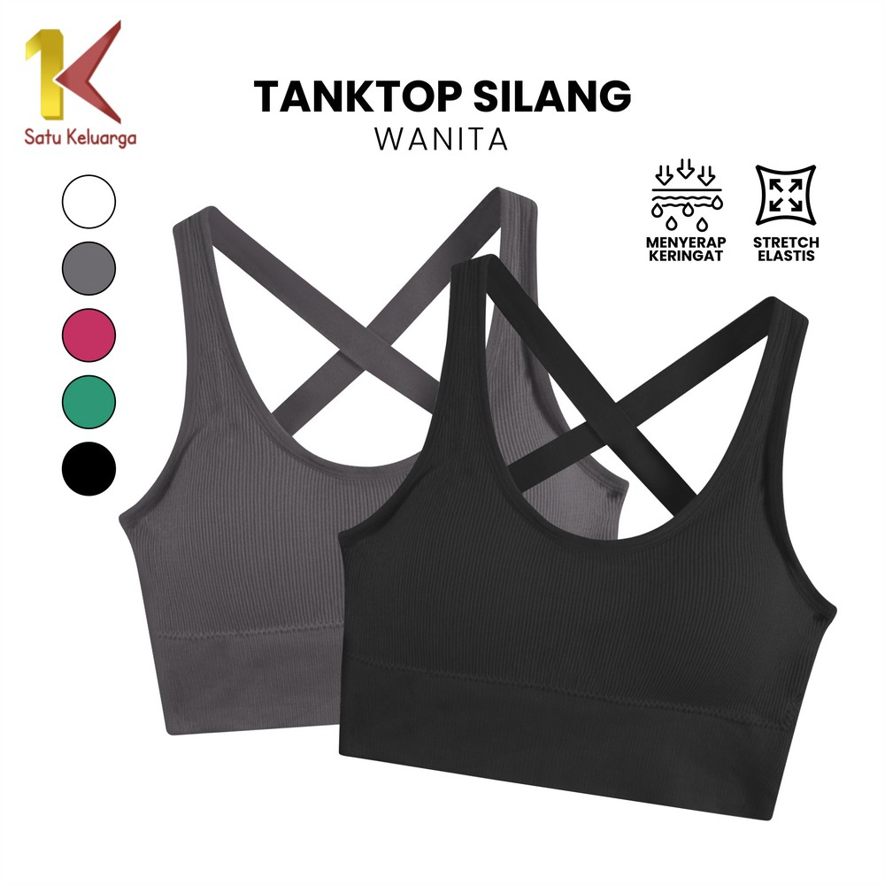 Jual Satu Keluarga Tank Top Bra Wanita P308 Tengtop Korea Dengan Busa ...