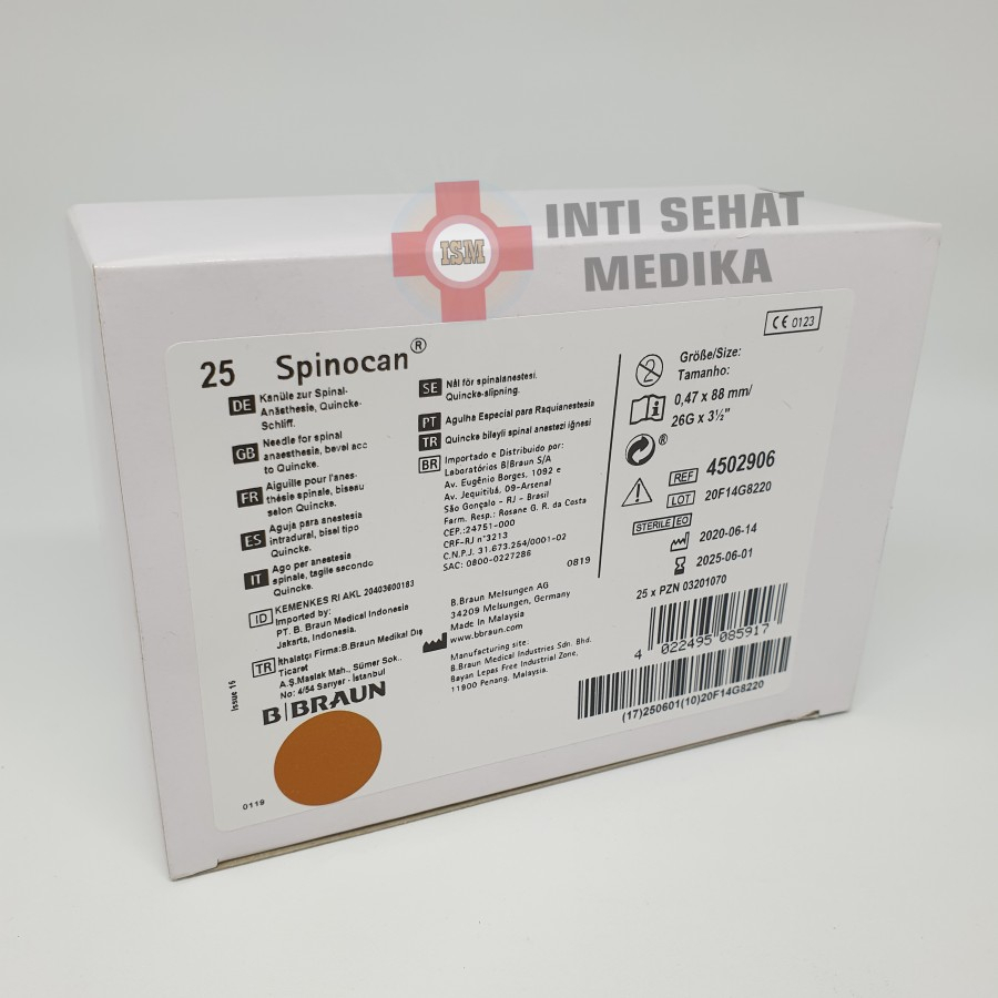 Jual Spinocan 26G B-Braun / Jarum Spinal 26G BBraun / IV Catheter ...