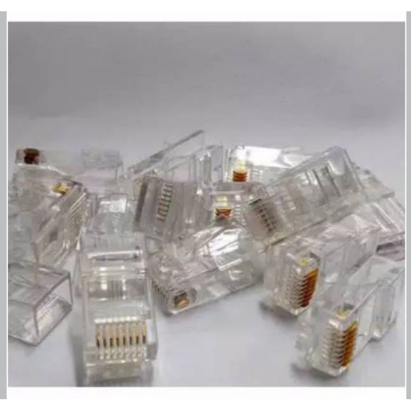Jual Rj45 cat5e Eyota /Kepala Connector Rj45 isi 100 pcs | Shopee Indonesia