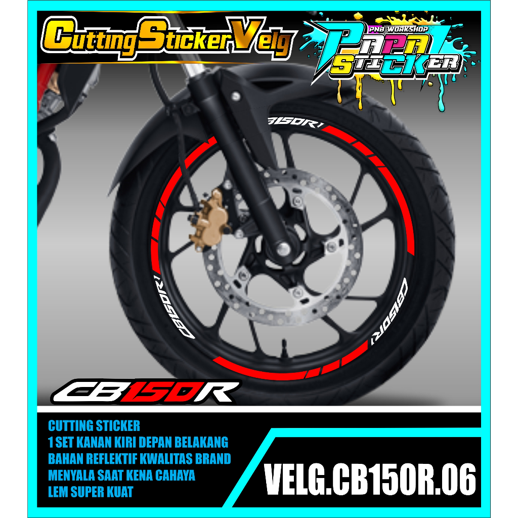 Jual Stiker Velg Cb150r Cutting Sticker Velg Cb150r Cutting Variasi 06