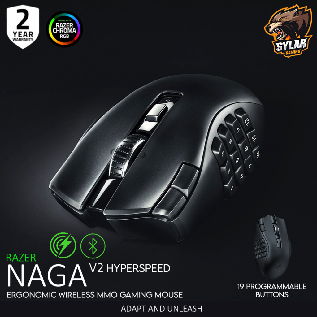 Jual Razer Naga V2 Hyperspeed MMO Wireless Gaming Mouse | Shopee Indonesia