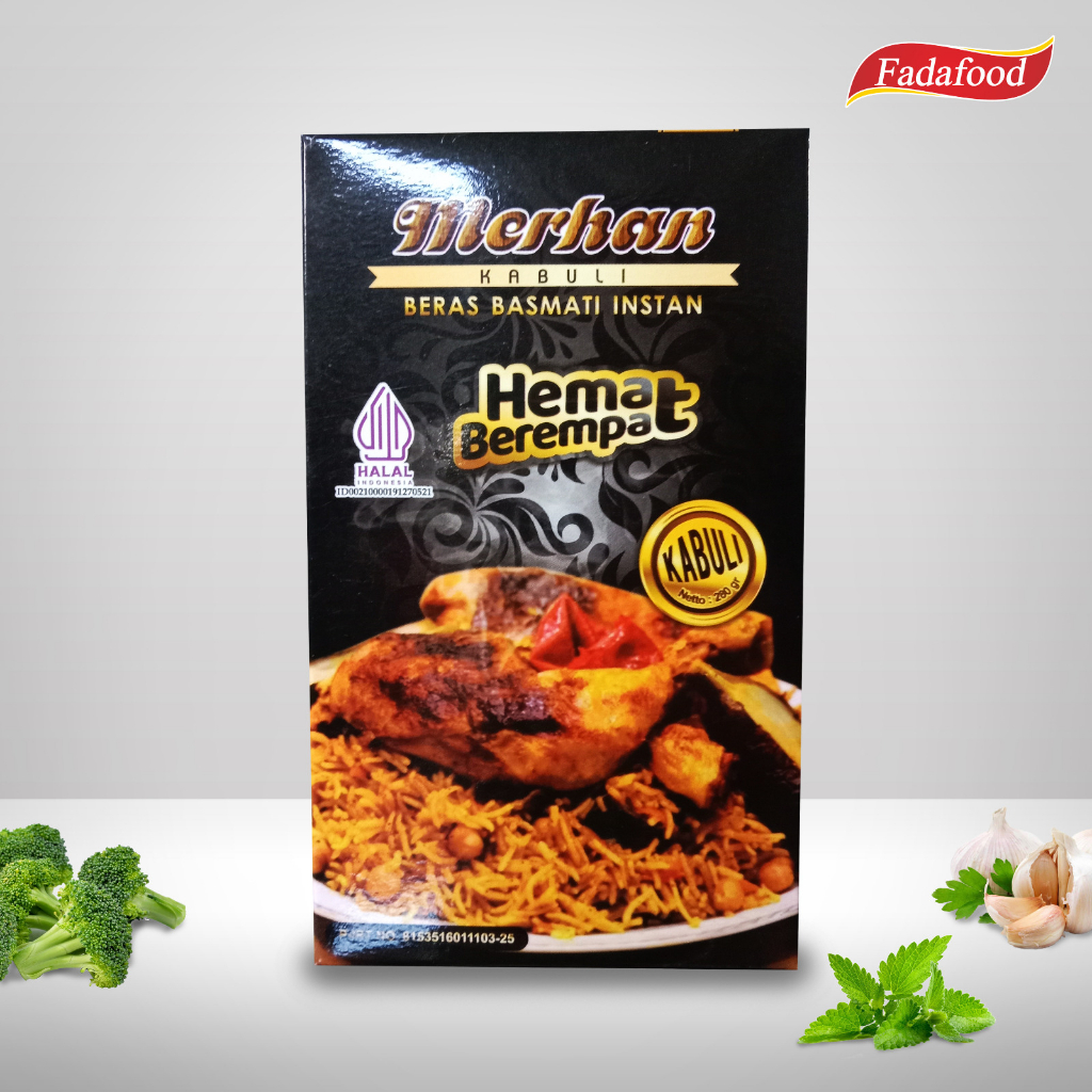 Jual HEMAT BEREMPAT MERHAN KABULI (Instant Basmati Rice) 280g | Shopee ...