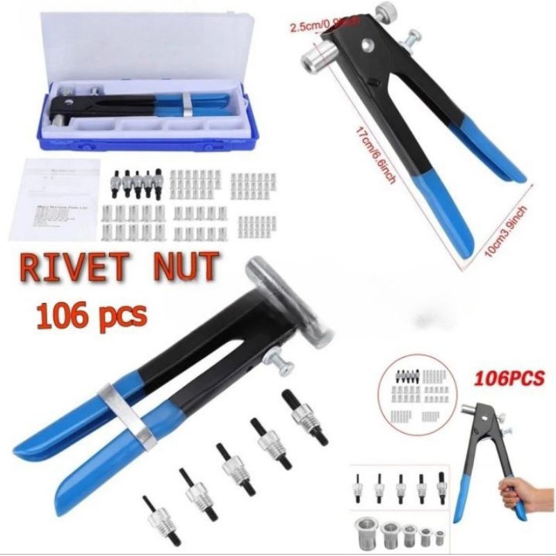 Jual ALAT RIVET NUT 106 PCS / Hand Nut Rivet Installer Rivet kit ...