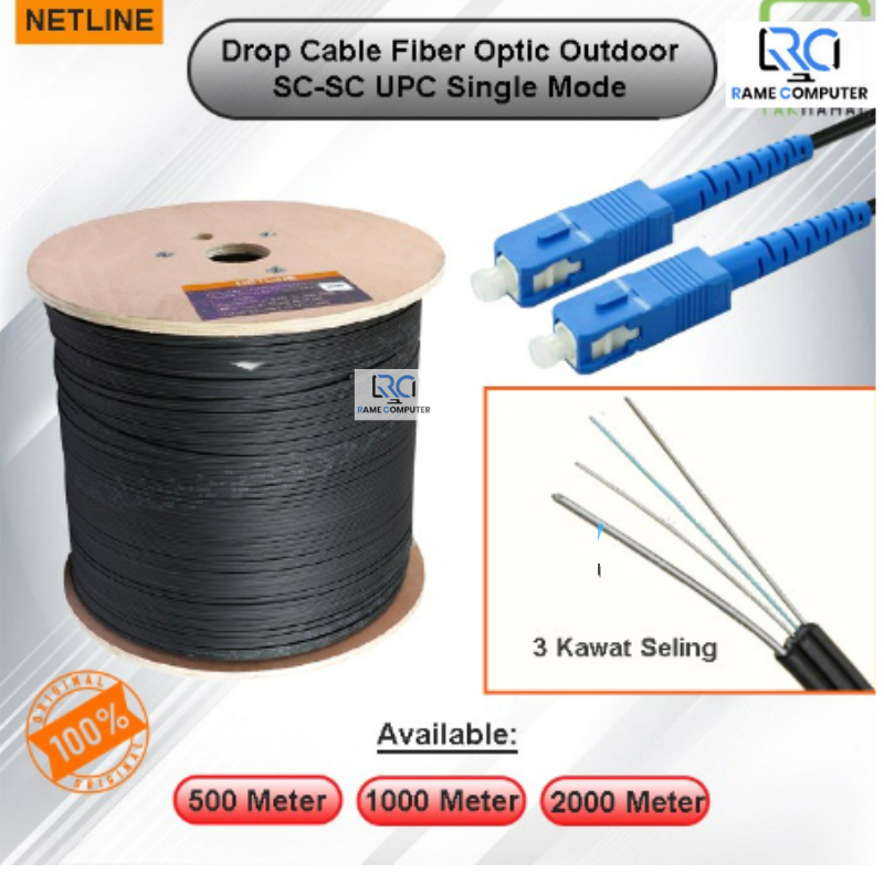 Jual Kabel Fo Fiber Optic Sc Single Mode M Outdoor Netline