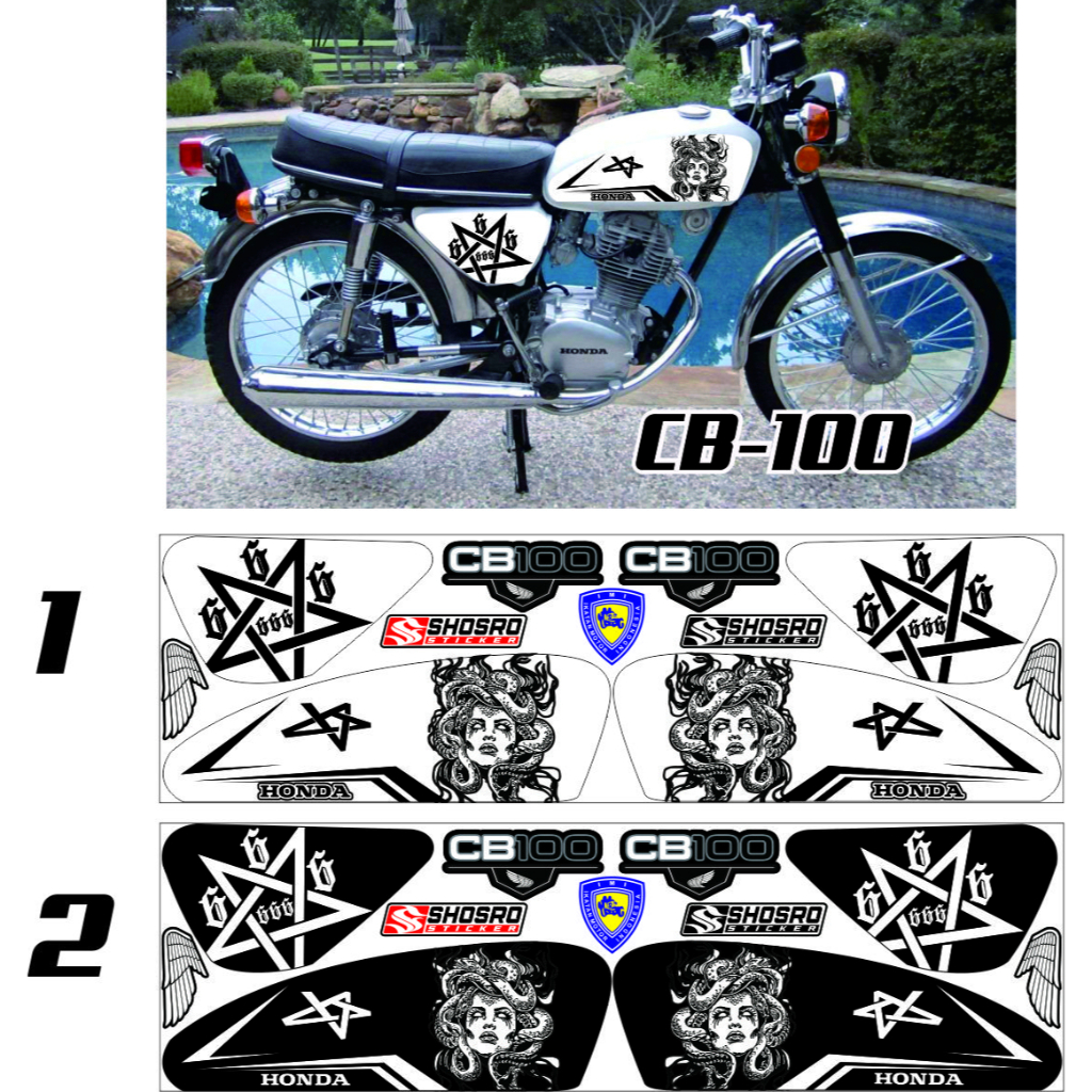 Jual Setiker Lis Motor Honda Lama Cb 100 Cb Dilan Sticker Variasi