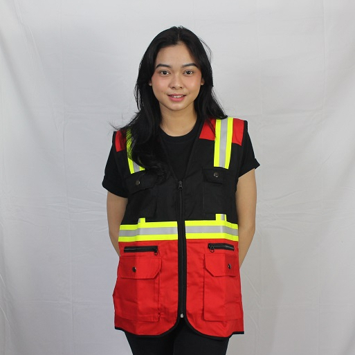 Jual Rompi SCO Red-Black (Rompi Safety / Rompi Kerja / Rompi Proyek ...