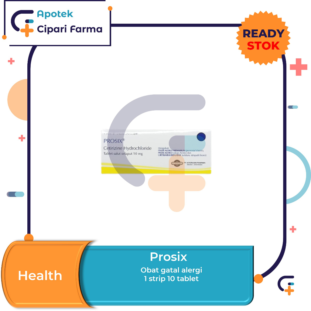 Jual Prosix Obat Gatal | Anti Alergi | Ruam Kulit | Biduran 1 Strip ...