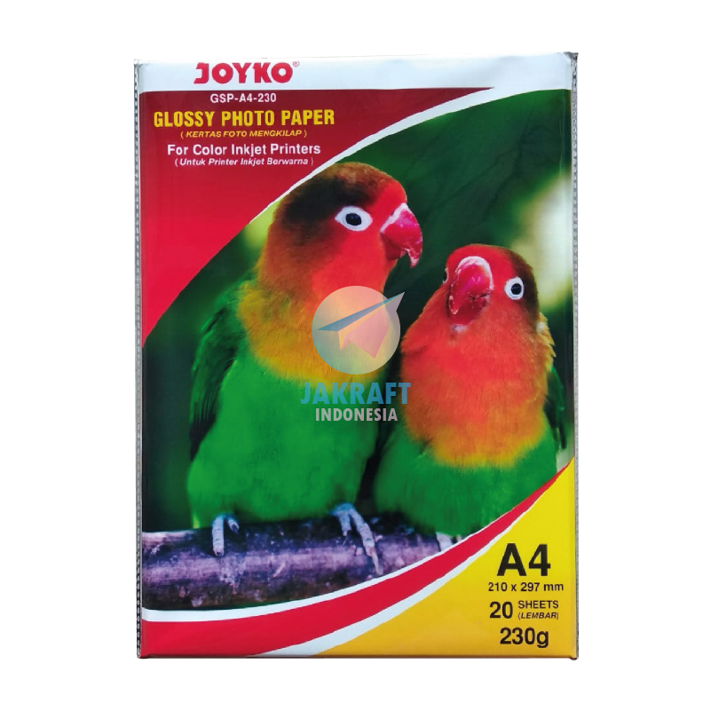 Jual 20 Lembar Kertas Foto A4 Tebal Joyko 230 Gr Gsm Gram Glossy