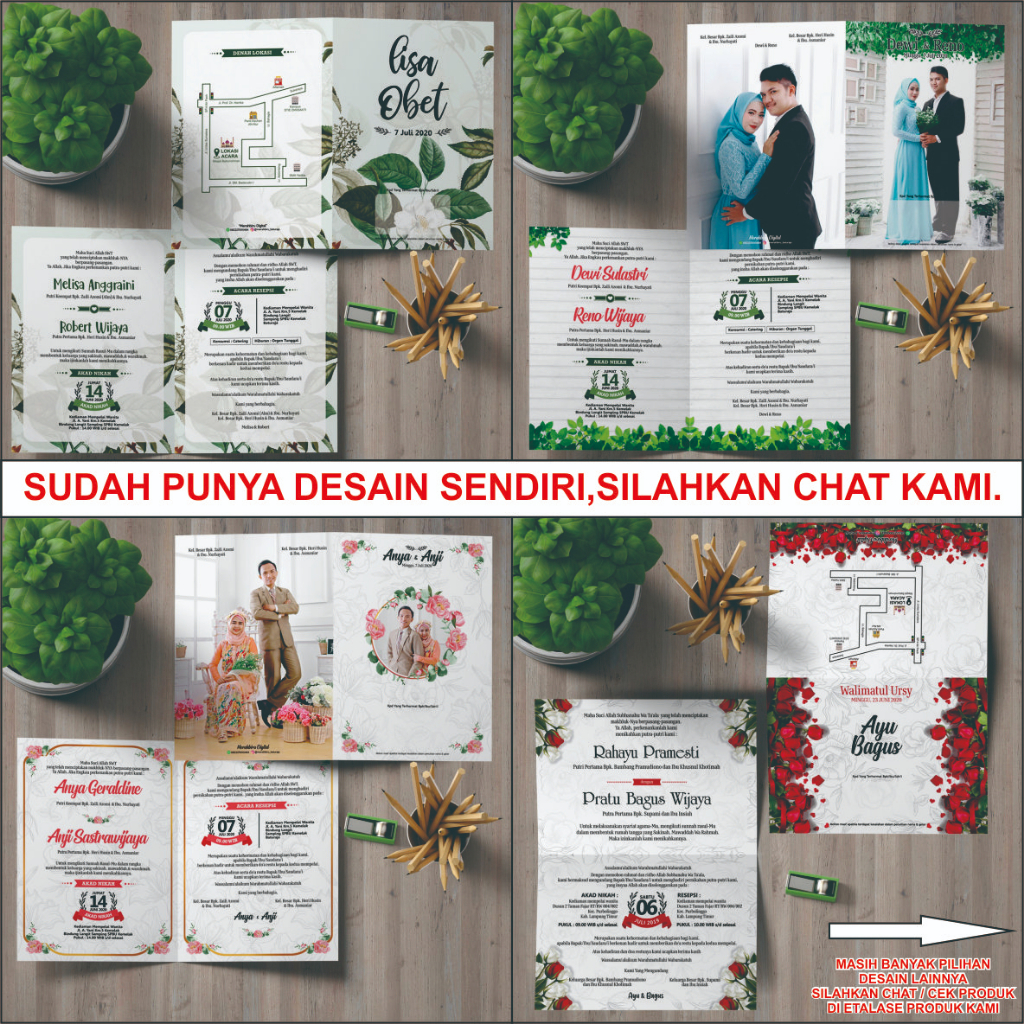 Jual Undangan Pernikahan Undangan Pernikahan Khitan Erba Aesthetic Rustic Estetik Undangan