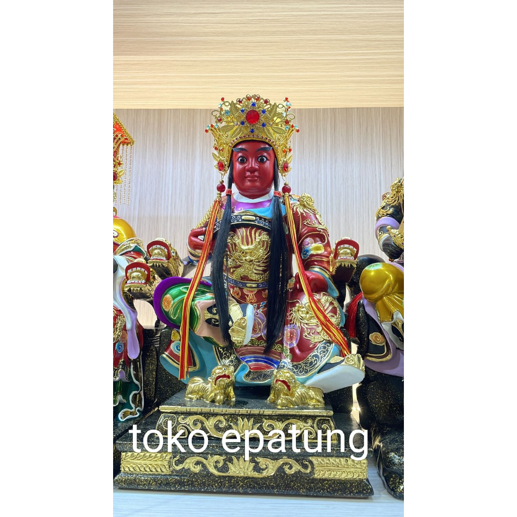 Jual patung dewa kong tek cun ong / ke sing kong - kayu taiwan- 16 inch ...