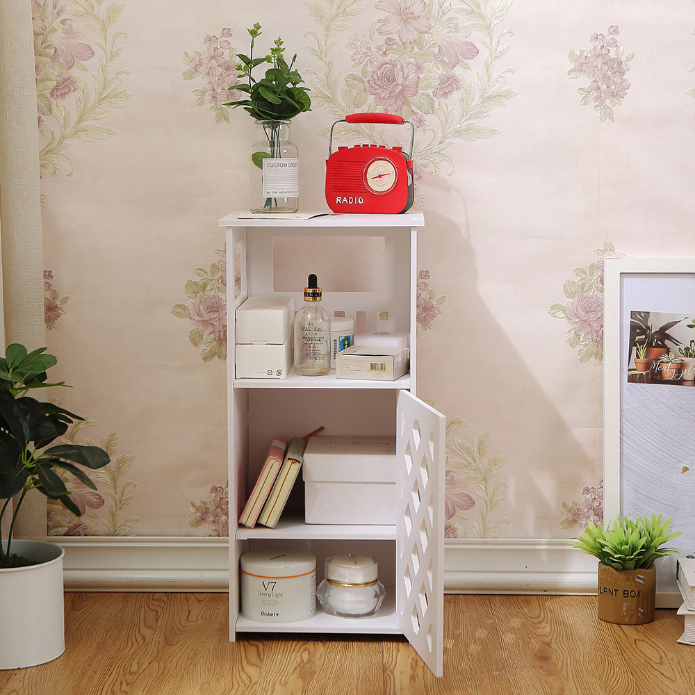 Jual Rak Meja Sudut Lemari Pintu Motif Rotan Meja Sudut Kamar Tidur