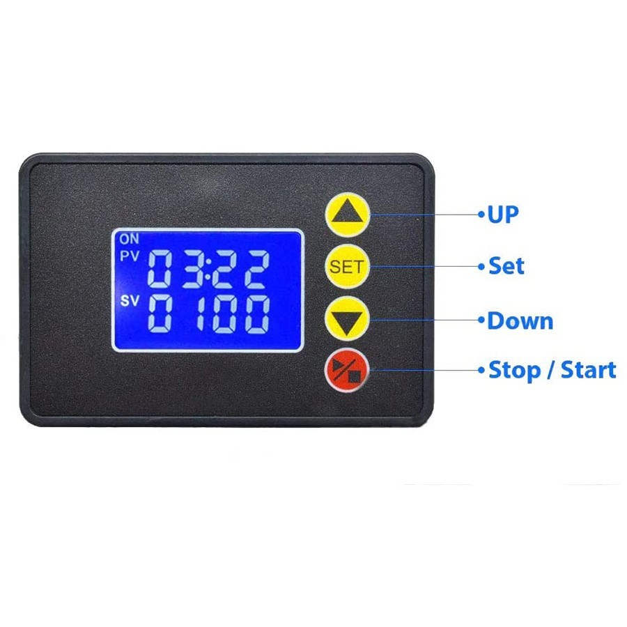 Jual Timer Delay Relay LCD Display Microcomputer Time Control 12V 24V ...