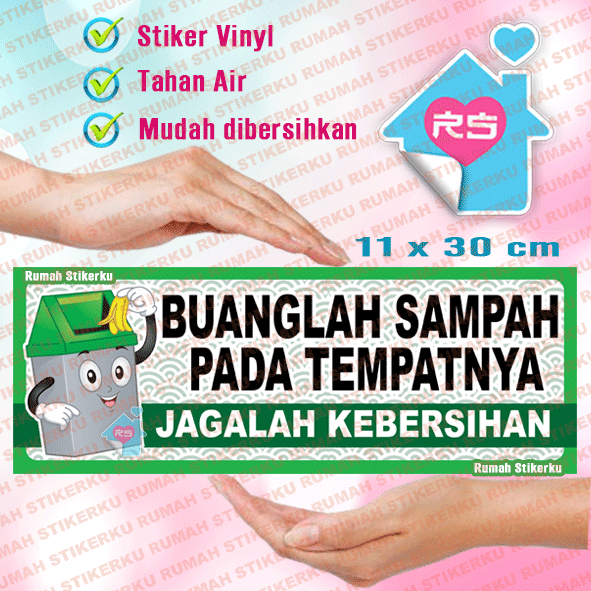 Jual STIKER STICKER Buanglah Sampah Pada Tempatnya - Jagalah Kebersihan ...