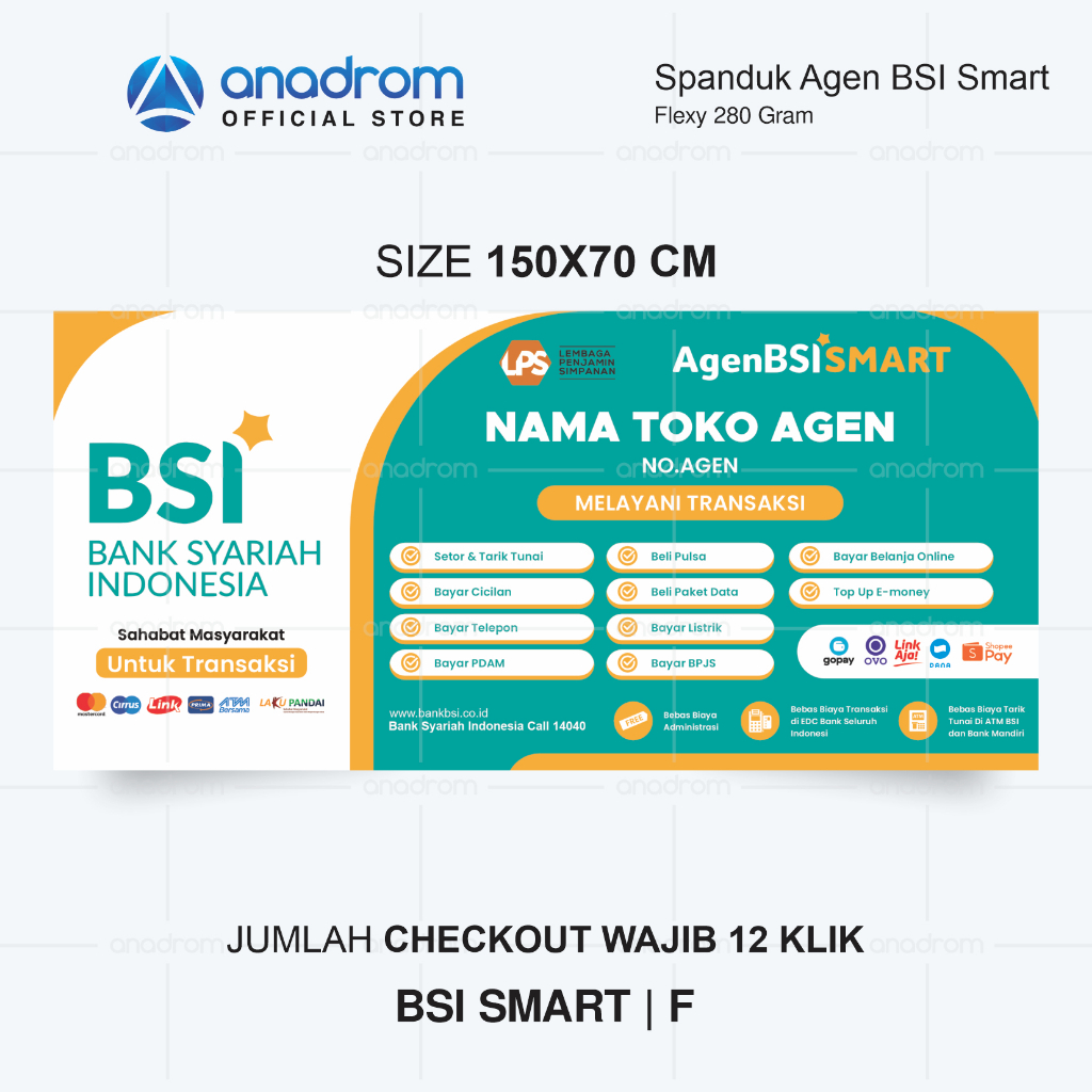 Jual Spanduk Atribut Wajib Agen BSI Smart | Banner Agen BSI Smart ...