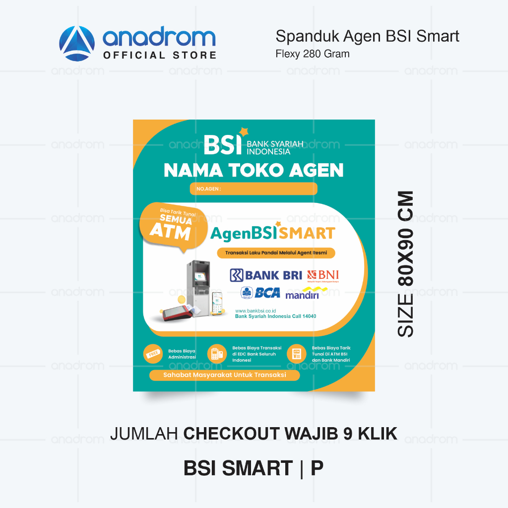 Jual Spanduk Atribut Wajib Agen BSI Smart | Banner Agen BSI Smart ...