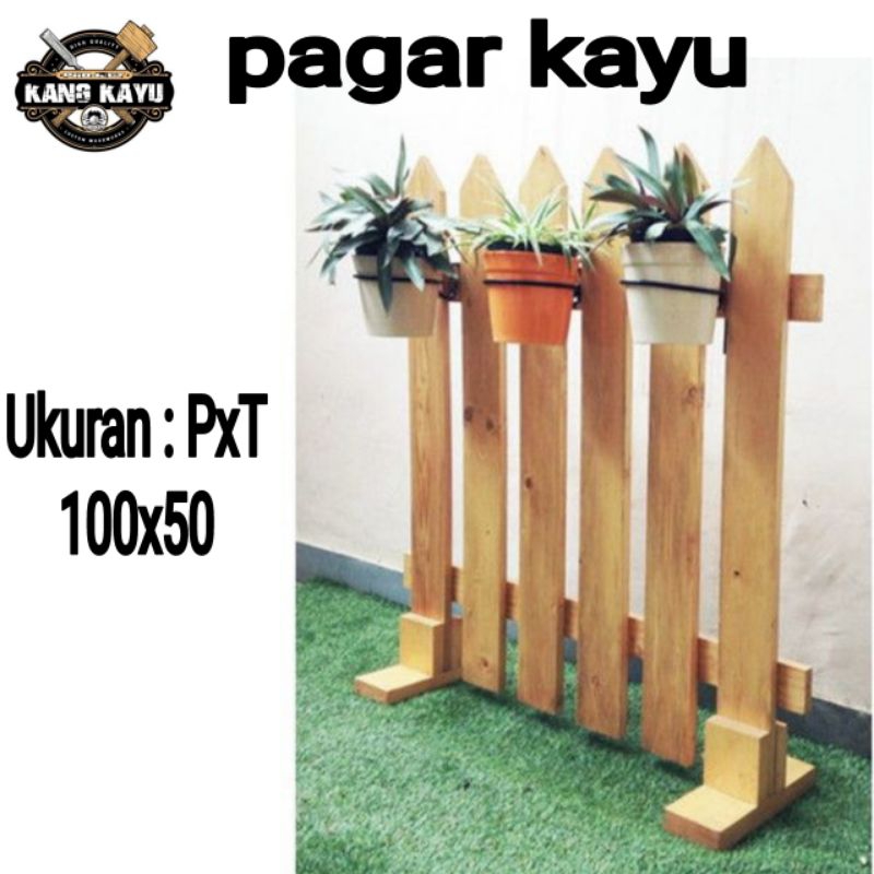 Jual pagar kayu minimalis sekat pembatas ruangan pagar tanaman home