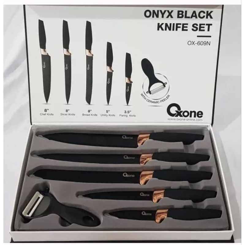 Jual PISAU SET OXONE dengan pengupas buah stainles OX609N | Shopee ...
