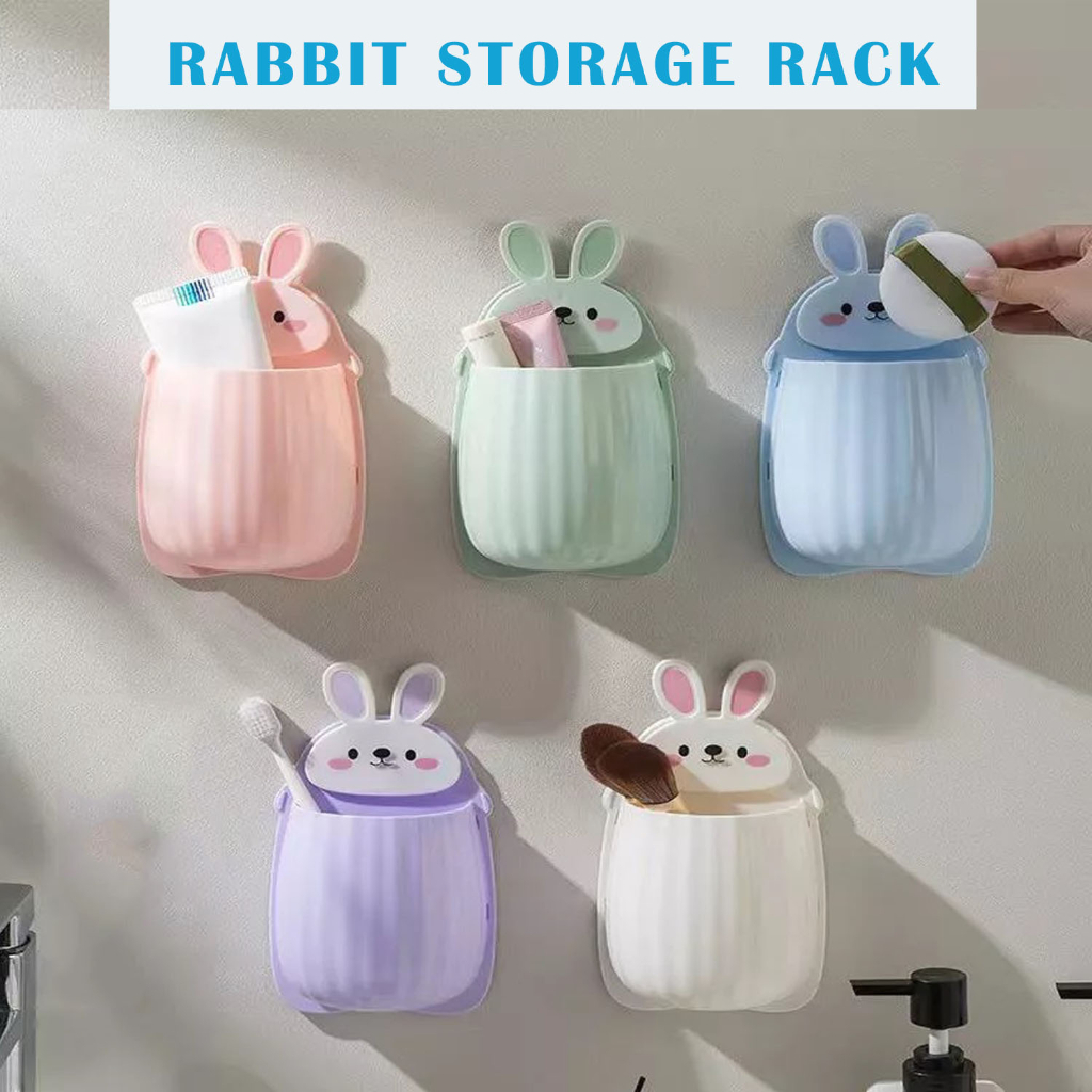 Jual Rak Penyimpanan Serbaguna Tempel Dinding Model Kelinci / Rabbit ...
