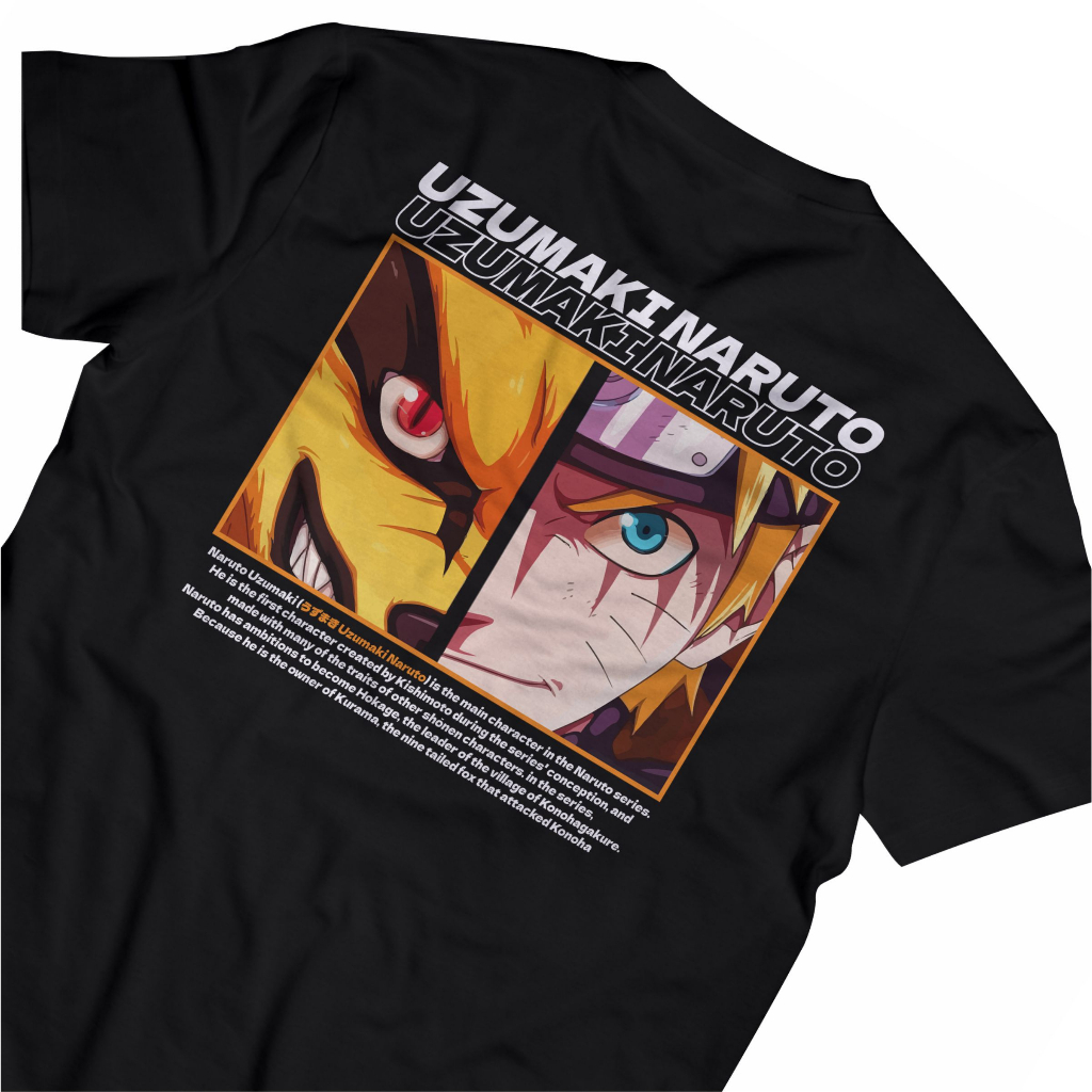 Jual Naruto And Kurama Naruto Shippuden Nu021 Baju Anime Tshirt Anime Kaos Anime Cotton