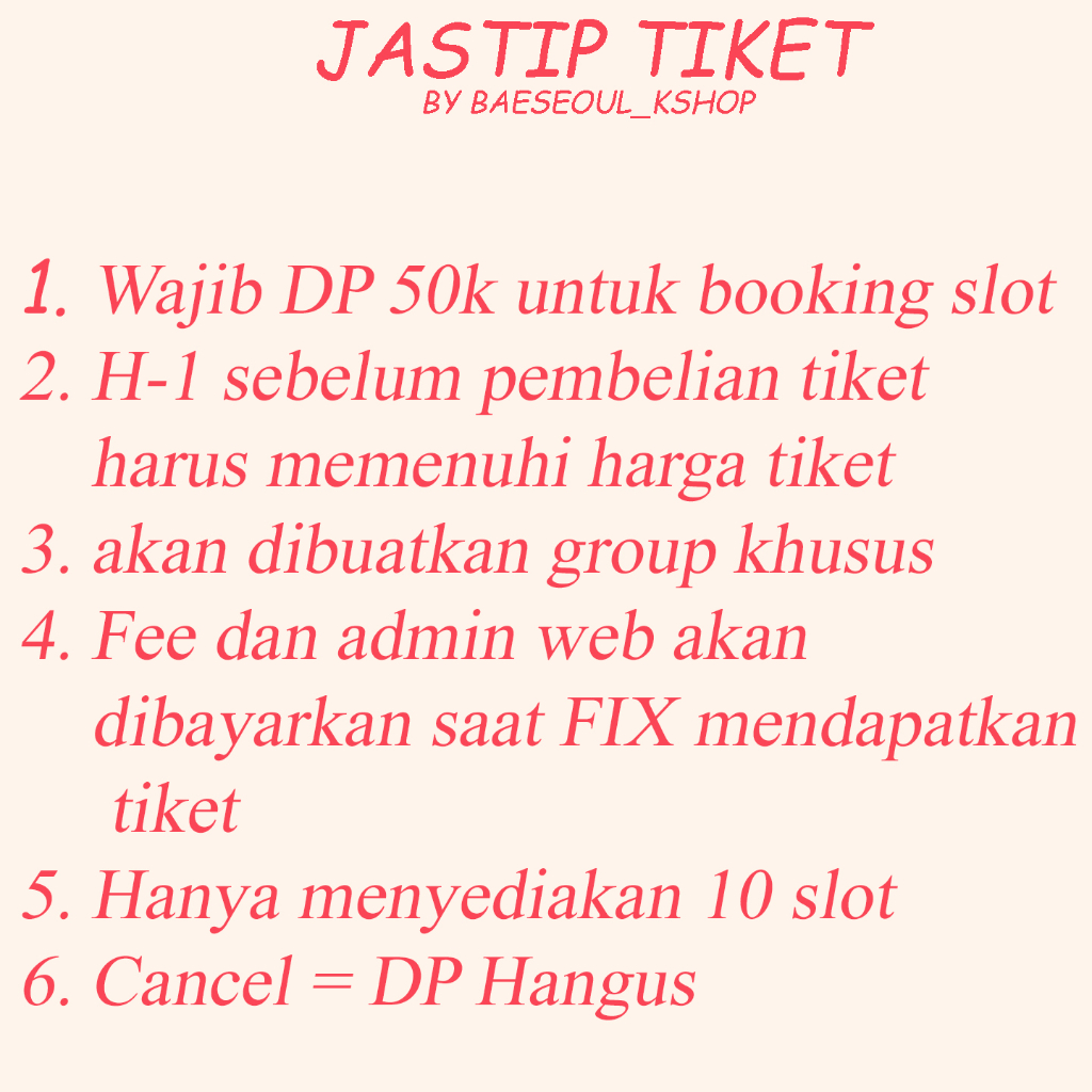 Jual OPEN JASTIP TIKET | Shopee Indonesia