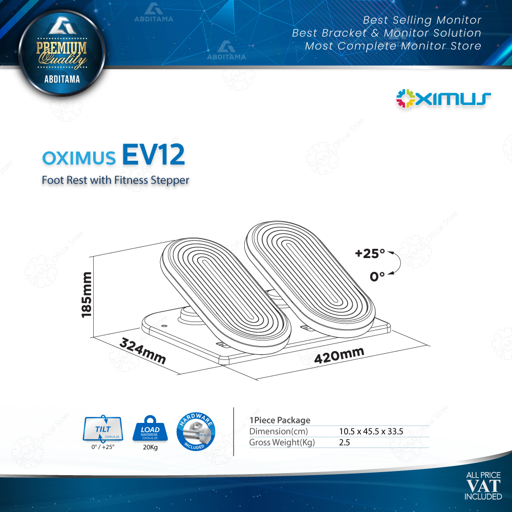 Jual OXIMUS EV12 Active Foot Rest Ergonomis Fitur Latihan Olahraga ...