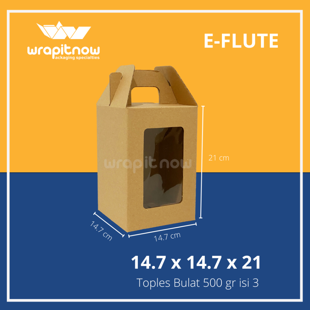 Jual GABLE BOX EFLUTE 14x14x14 BOX EFLUTE 14x14x21 Gable Box Toples 500 ...