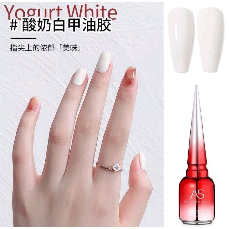 Jual AS Yogurt White / Milky White / Black / White Nail Gel Polish 15ml