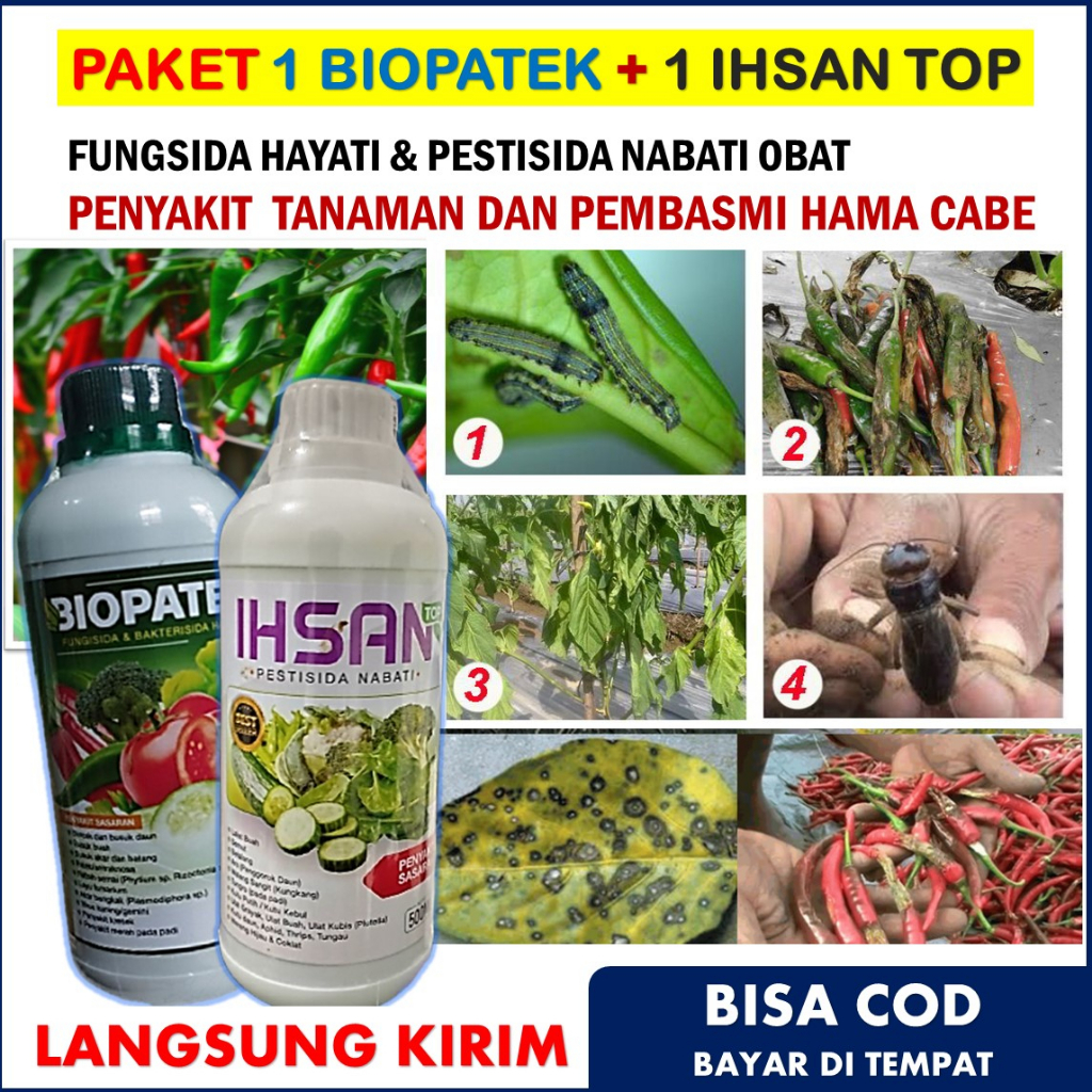 Jual Paket Pupuk Murah Biopatek Ihsan Top Pupuk Fungisida Dan Pestisida Semprot Untuk