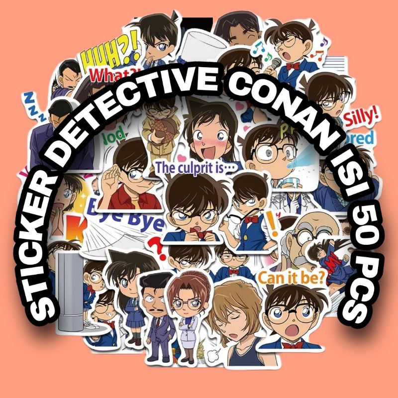 Jual 50 pcs stiker conan stiker anime | Shopee Indonesia