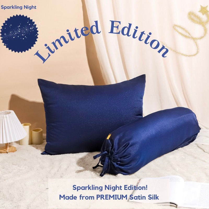 Jual BUNDLE Sarung Bantal dan Guling Set PREMIUM Satin Silk Beauty